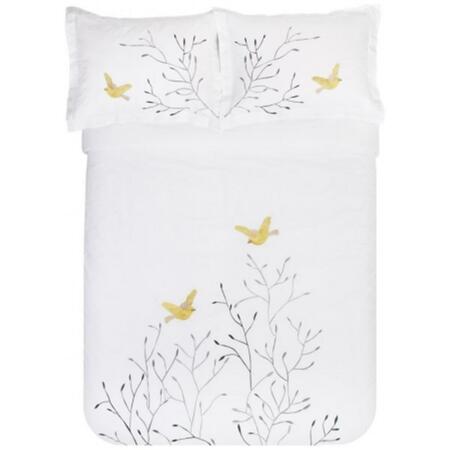 IMPRESSIONS BY LUXOR TREASURES Swallow 3-Piece Cotton King-California King Duvet Cover Set SWALLOW 3PC KC